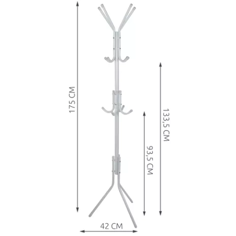 Stojací věšák 170cm - bílý Ruhhy 23814