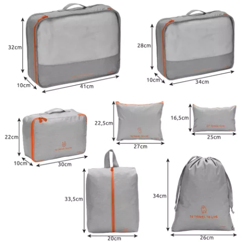 Organisateur de voyage pour valise - 7 pcs Trizand 23111