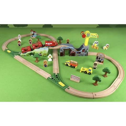 Wooden train track Kruzzel 22495