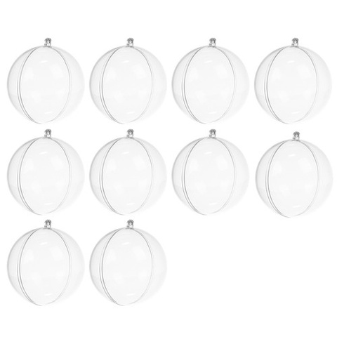 Transparent baubles 12cm set of 10 Ruhhy 22279