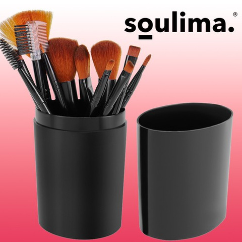 Makeup brushes 12 pcs black - set