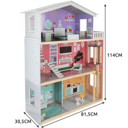 Kruzzel Dollhouse Large Dollhouse 114 cm 114 cm