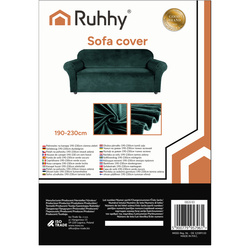 Sofa cover 190-230cm dark green Ruhhy 26183