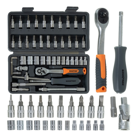 Tool set in a 46-piece case. Bigstreen 26844