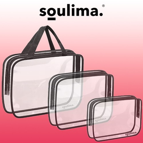 Transparent cosmetic bag 3 in 1 Soulima 21448
