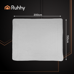 Couverture double face 150x200cm gris clair Ruhhy 26293