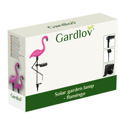 Solar garden lamp - flamingo Gardlov 21151