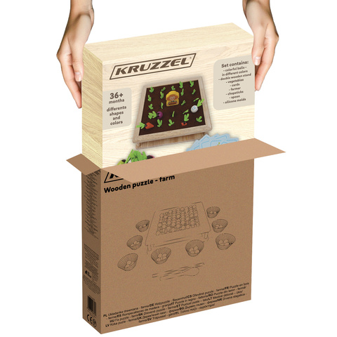 Dřevěné puzzle - Kruzzel farma 22755