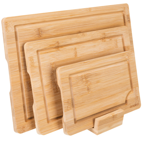 Bamboo cutting board - 3 pcs + Ruhhy stand