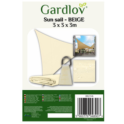 Sunshade sail 3x3x3 beige Gardlov 23146