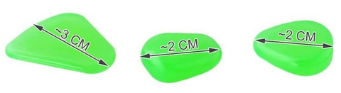 Luminous stones - set of 100 pieces green