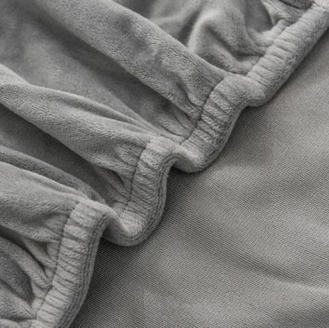 Stuhlbezug - grauer Samt Ruhhy 22979