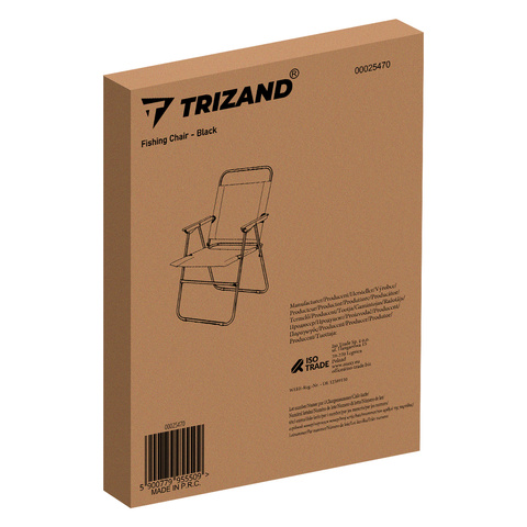 Černé rybářské křeslo Trizand 25470