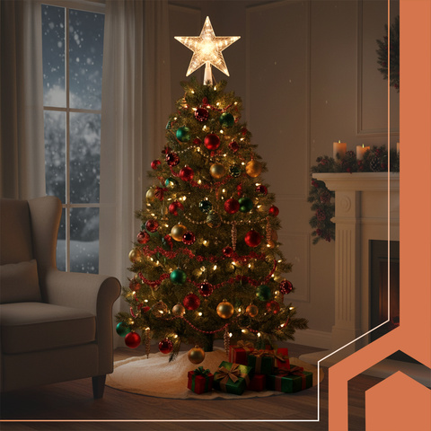 Ruhhy 24853 Étoile de sapin de Noël LED