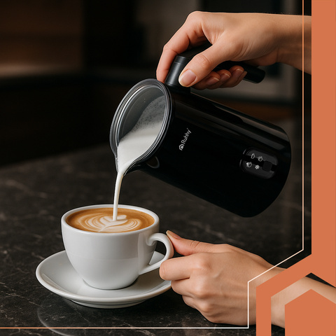 Milchaufschäumer schwarz 400W Ruhhy 26180