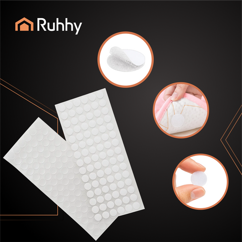 Self-adhesive Velcro 18mm 500pcs white Ruhhy 25884