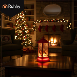 Lanterne de Noël à LED rouge Ruhhy 26752