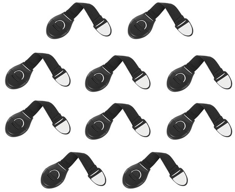 Security - lock for cabinets 10 pcs. black