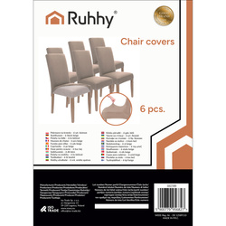 Chair covers - 6 pcs beige Ruhhy 25989