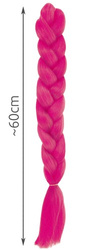 Synthetic hair braids - dark pink