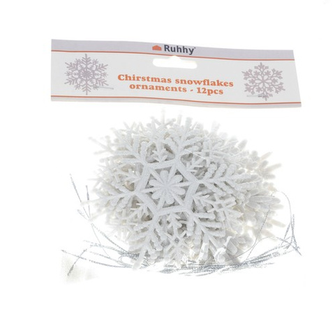 Christmas baubles - snowflakes 12pcs Ruhhy 22516