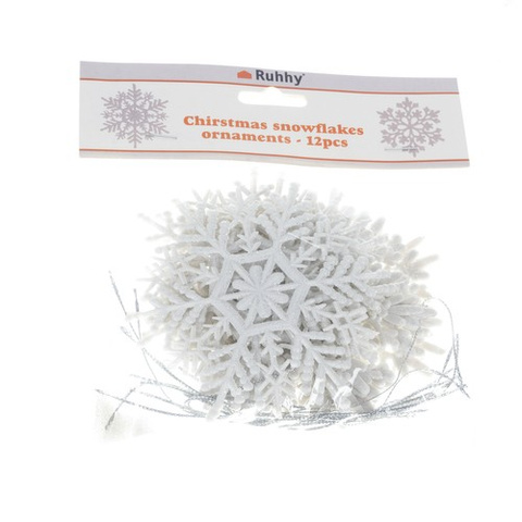 Boules de Noël - flocons de neige 12 pcs. Ruhy 22516