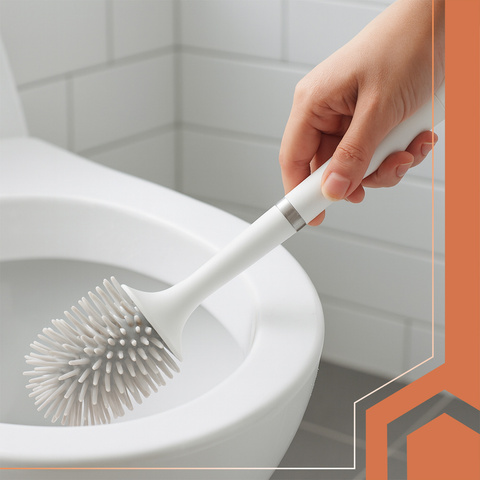 Brosse de salle de bain en silicone blanche Ruhhy 25881