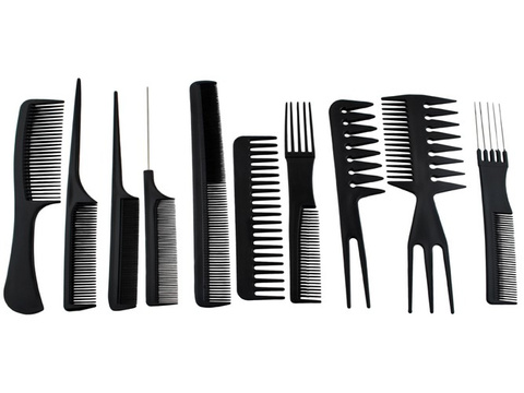 Hairdressing combs - set of 10