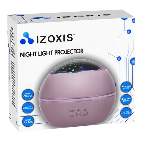 Night light with projector - pink LP16859