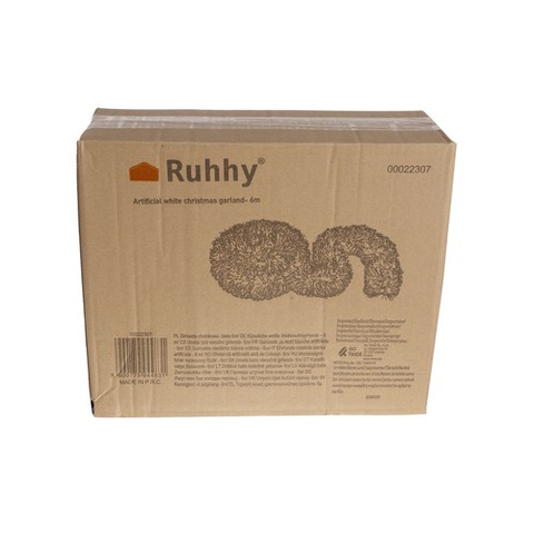 Weihnachtsbaumgirlande - weiß 6m Ruhhy 22307