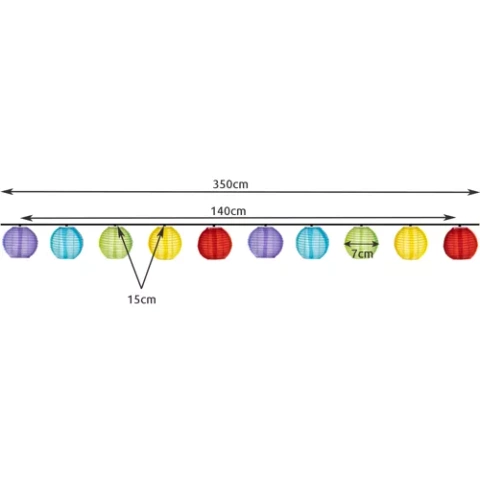 Solar garland 3.5m 2V IP44 23412