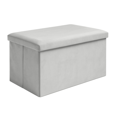 Pilkas aksominis pufas 60x30x30 cm Ruhhy 25994