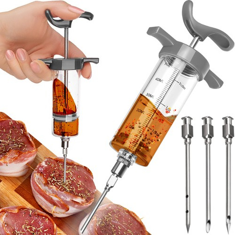 Injecteur de viande + 3 aiguilles Ruhhy 23055