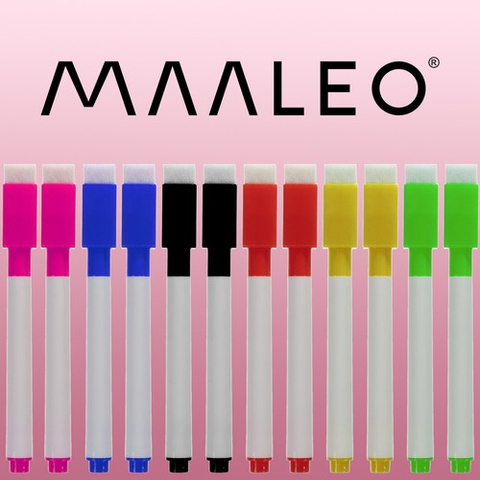 Маркеры сухого стирания - набор из 12 шт. Maaleo 21646