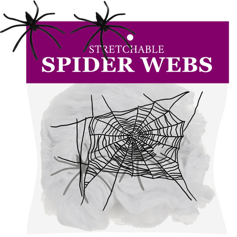 Artificial spiderweb + 2 Ruhhy spiders 26074