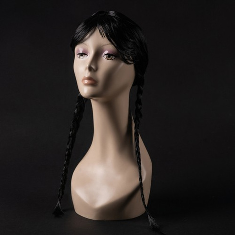 Long women's wig black P14833