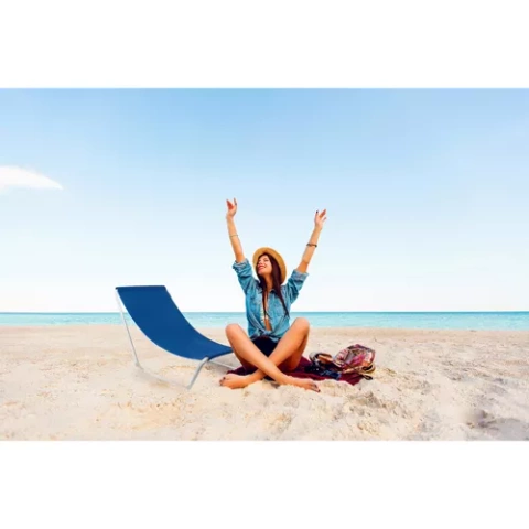 Beach lounger - foldable tourist 23563