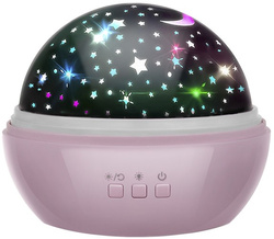 Night light with projector - pink LP16859