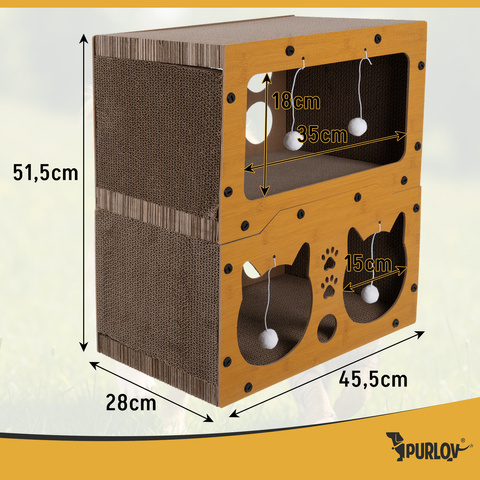 Cat scratching post - two-story house Purlov 27017
