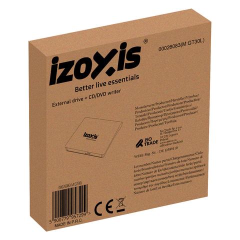 Внешний привод + CD/DVD-рекордер Izoxis 26083
