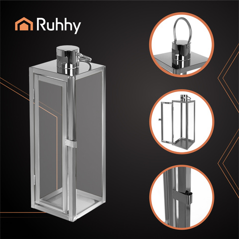Silver lanterns 38/49/63cm 3pcs Ruhhy 26477