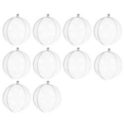Transparent baubles 12cm set of 10 Ruhhy 22279