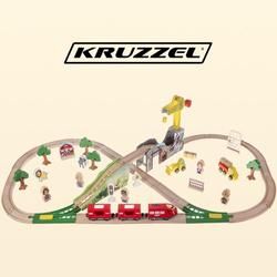 Wooden train track Kruzzel 22495