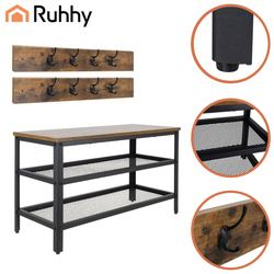 Étagère à chaussures avec cintre 73 cm Ruhhy 27037