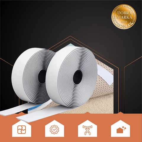 Self-adhesive Velcro white 5m x 2.5cm Ruhhy 25999