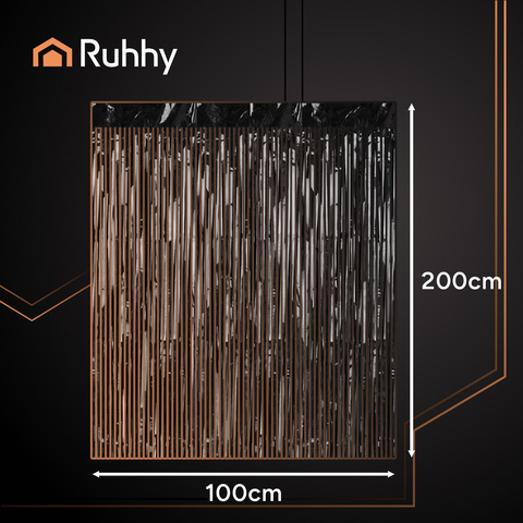 Decorative curtain 2x1m black Ruhhy 26172