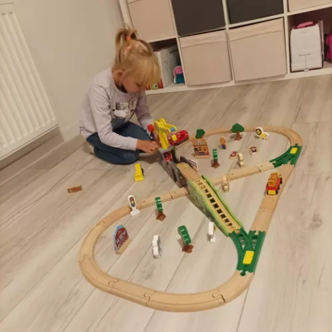 Wooden train track Kruzzel 22495