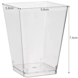 Quadratische Tassen - 50 Stück. 120 ml Ruhhy 21164