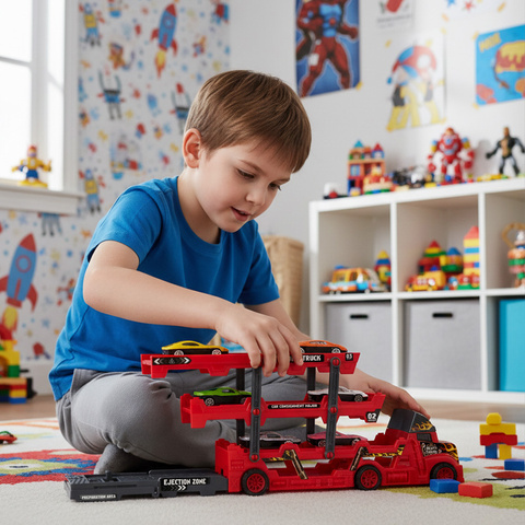 TIR truck set with 6 cars 26303