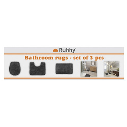 Bath mat - set - gray Ruhhy 24353